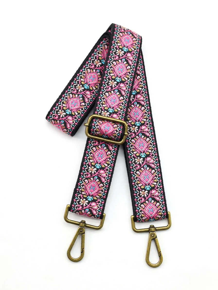 Floral Embroidered 1.5"Adjustable Bag Strap