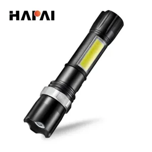 Focus Adjustable Portable Tactical Flashlights with 18650 Battery Rechargeable Super Bright Torch Water Resistant
