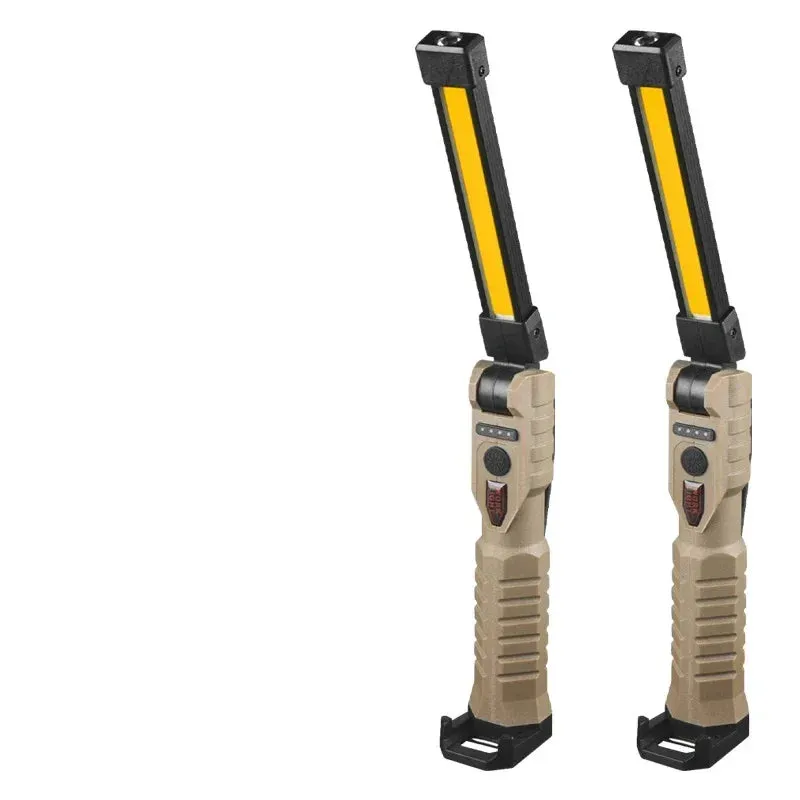 Foldable COB LED Work Light: USB Rechargeable, 7 Modes, Magnetic Base, Hanging Hook, Portable Torch Flashlight
