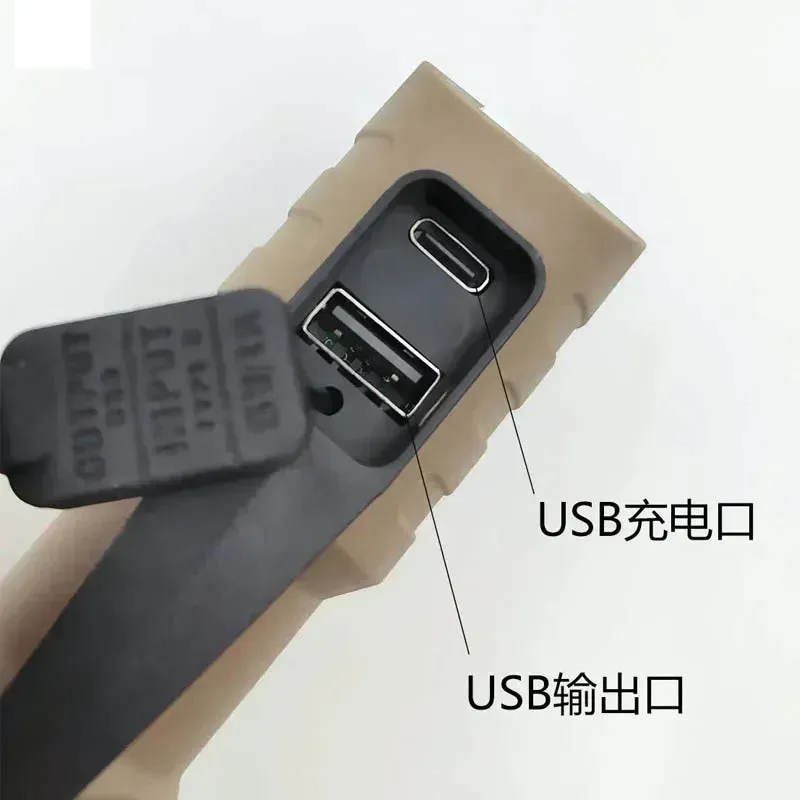 Foldable COB LED Work Light: USB Rechargeable, 7 Modes, Magnetic Base, Hanging Hook, Portable Torch Flashlight