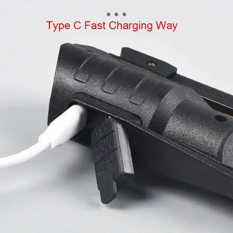 Foldable COB LED Work Light: USB Rechargeable, 7 Modes, Magnetic Base, Hanging Hook, Portable Torch Flashlight