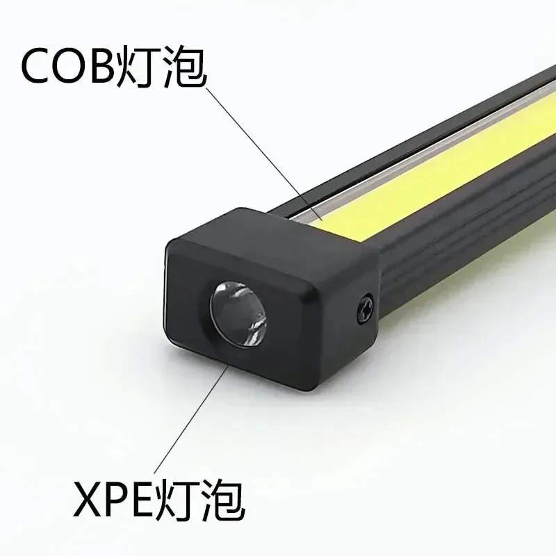 Foldable COB LED Work Light: USB Rechargeable, 7 Modes, Magnetic Base, Hanging Hook, Portable Torch Flashlight