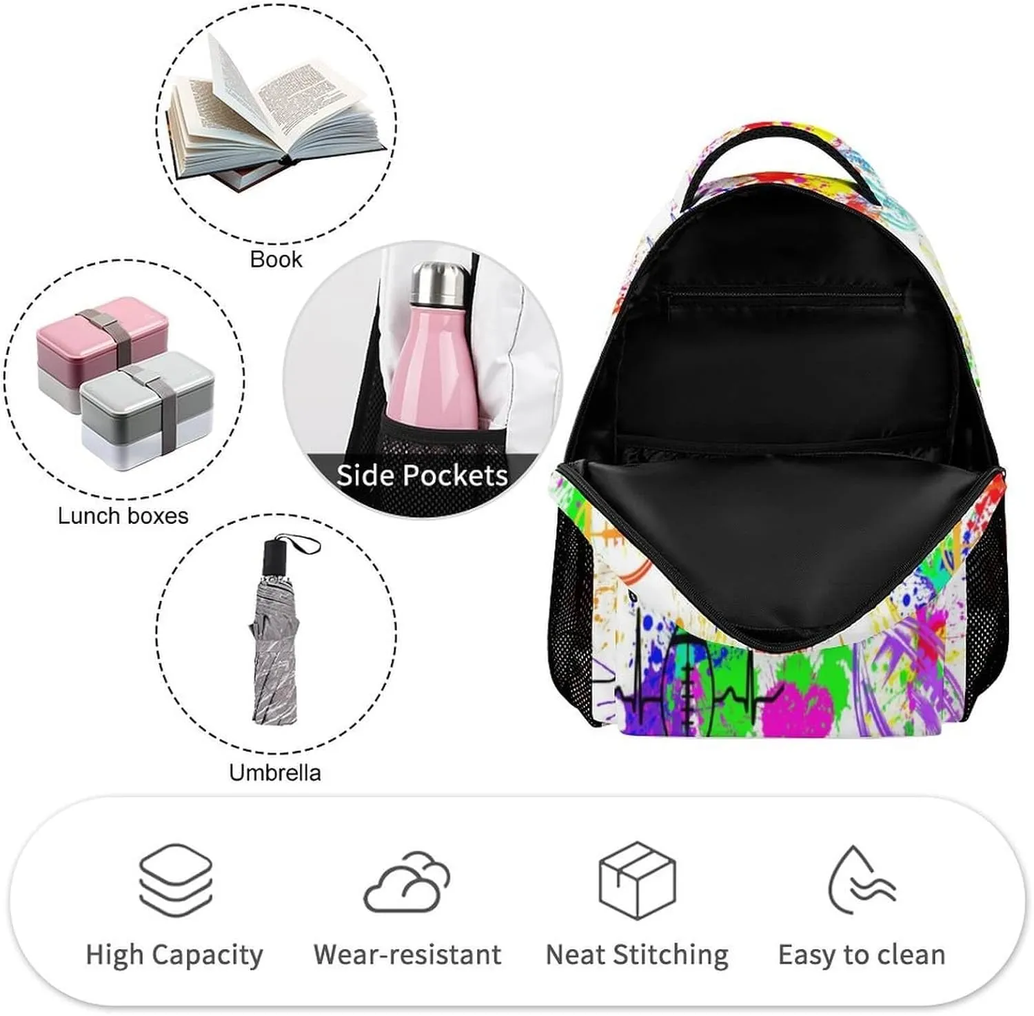 Football Backpack for Kids Girls Boys School, 16 Inches Cool Football Bookbag, Football Backpack for School