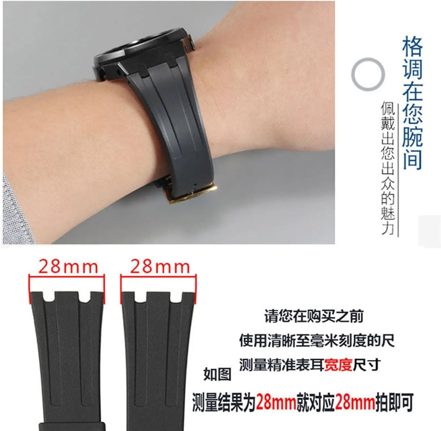 For AP Royal Oak Offshore 15400/15202/15703 rubber silicone watch strap men watch strap accessories 27mm 28mm