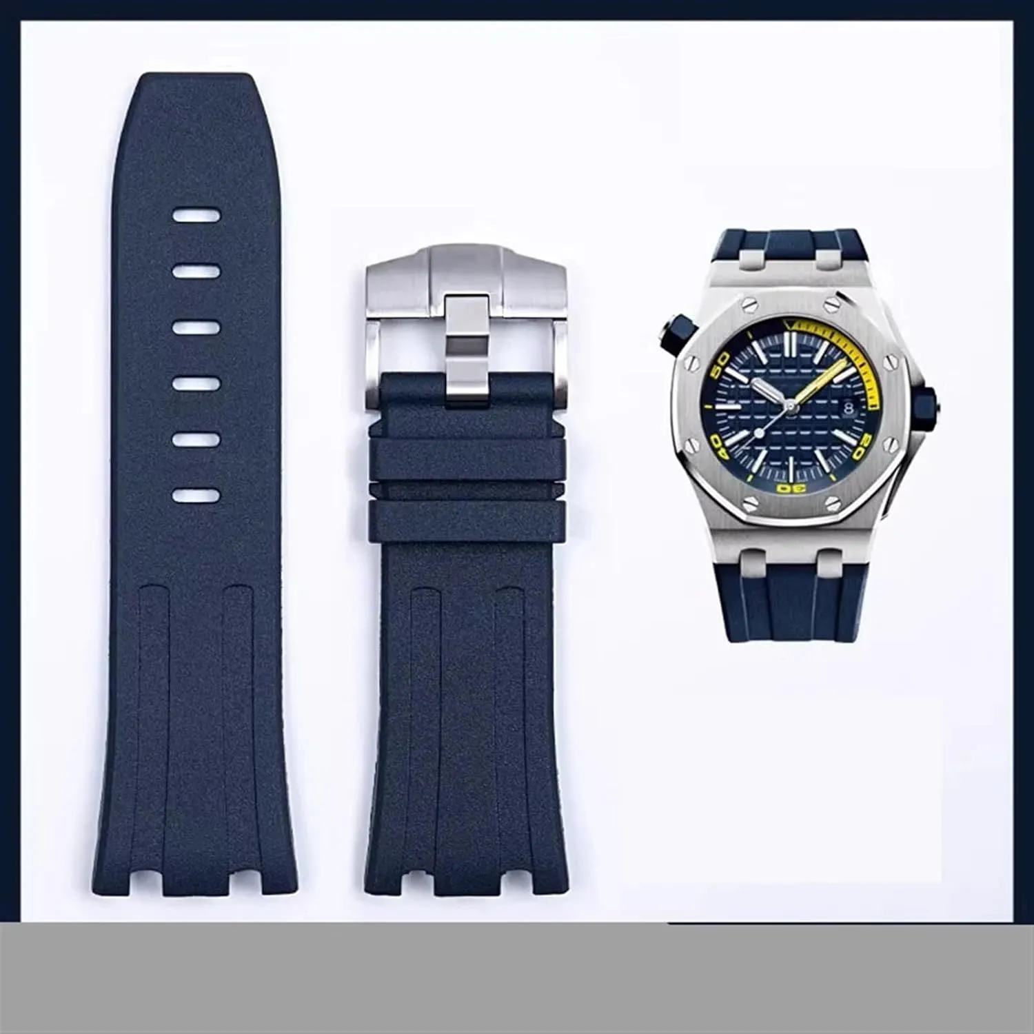 For Audemars and Piguet Royal Oak Strap Original AP 15710 26470 Silicone Rubber Sport Watch Strap 28mm Watchband accessories