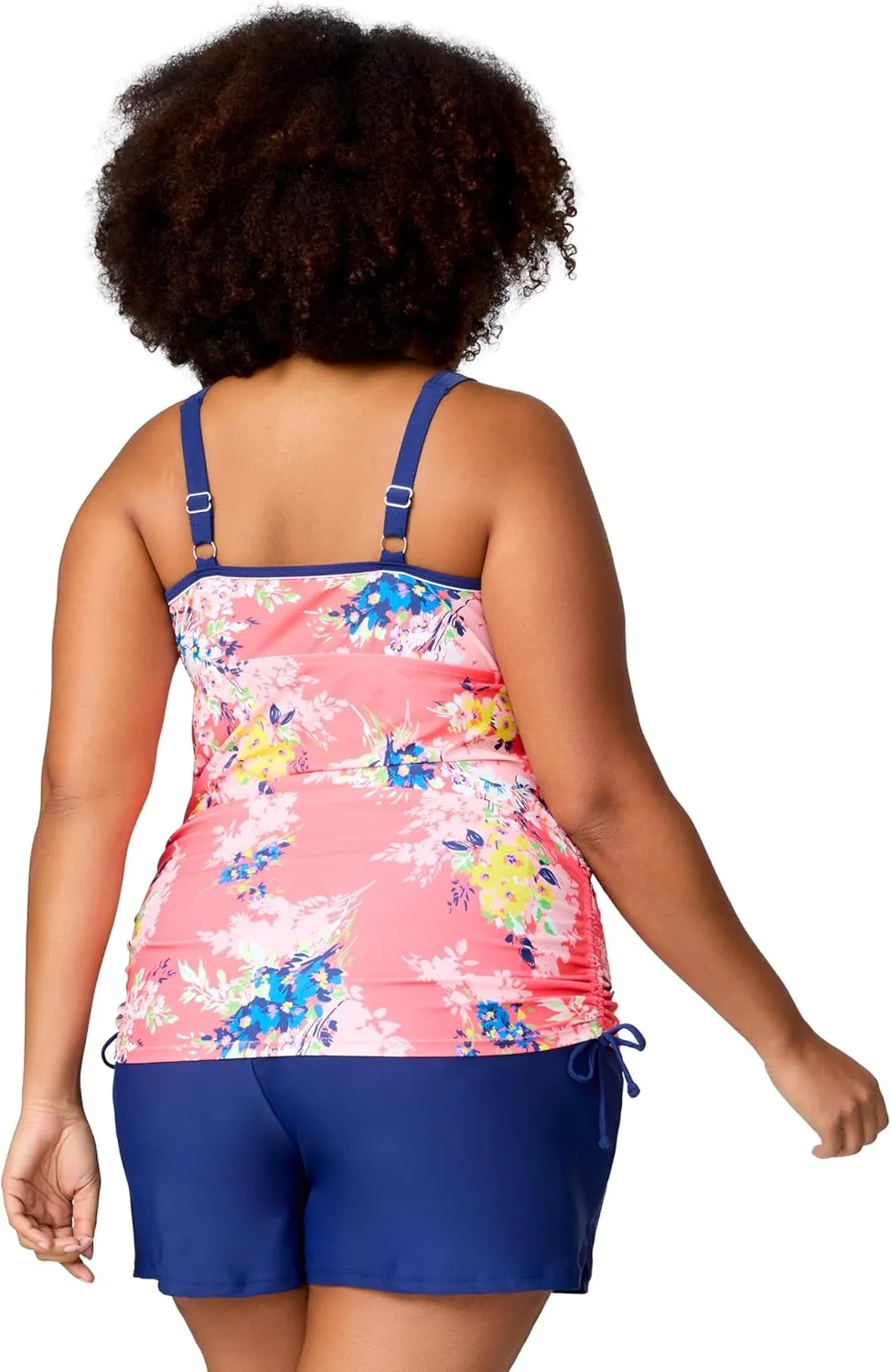Free Country Women's Plus Size Double Strap Tankini Top