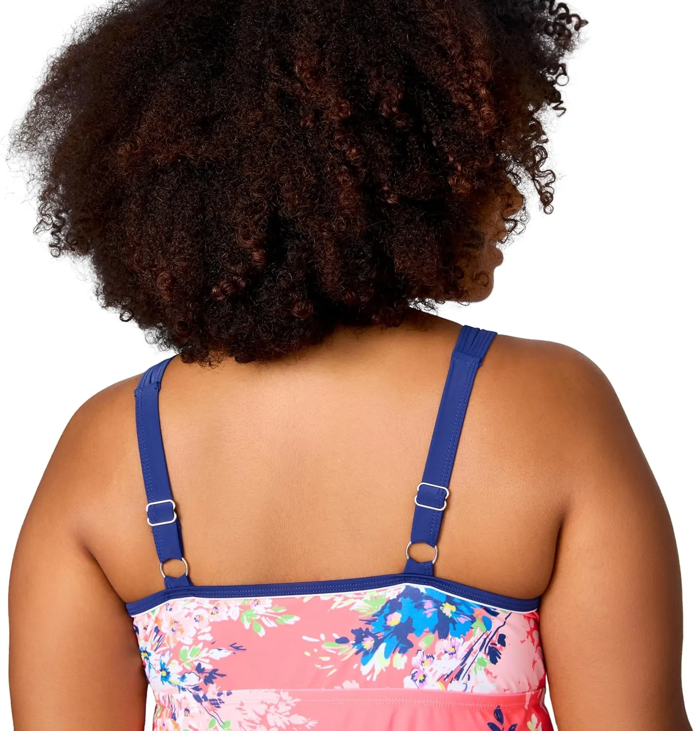 Free Country Women's Plus Size Double Strap Tankini Top