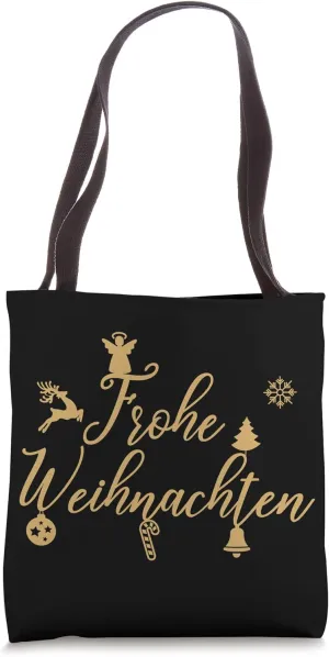 Frohe Weihnachten German Merry Christmas Holiday Germany Tote Bag