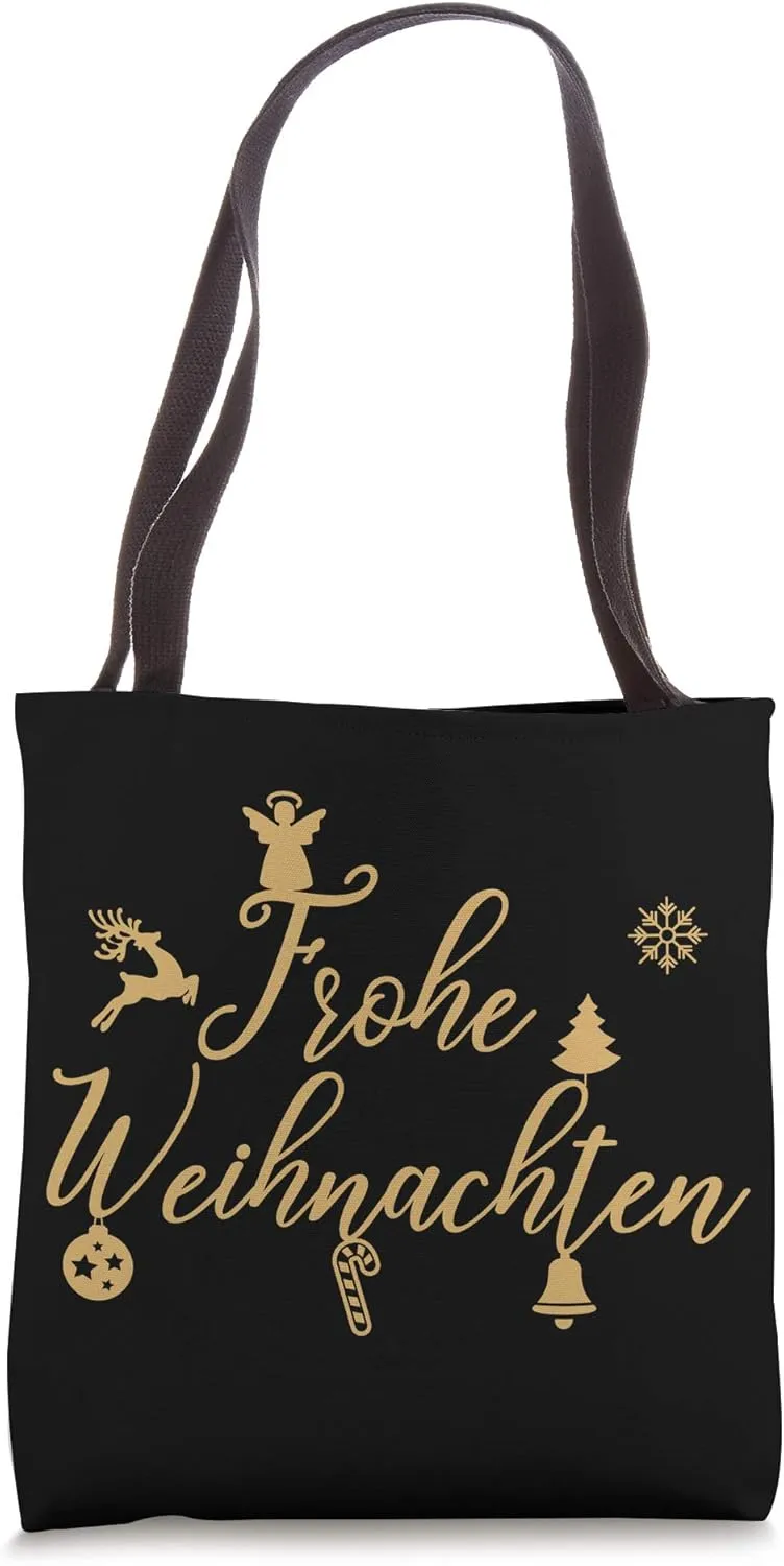 Frohe Weihnachten German Merry Christmas Holiday Germany Tote Bag