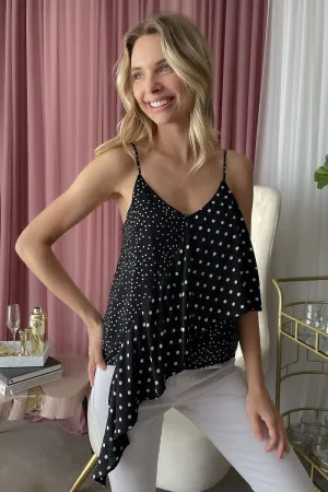 FS1195Y-Asymmetrical Polka Dot Cami 6 PK UNIT: $8.00