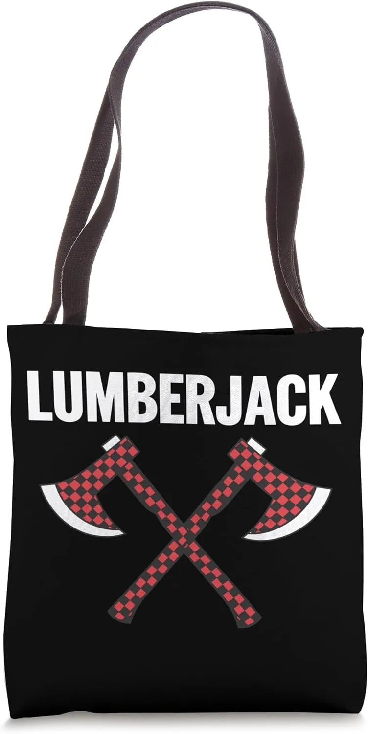 Funny Lumberjack Design For Men Women Arborist Tree Cutters Tote Bag