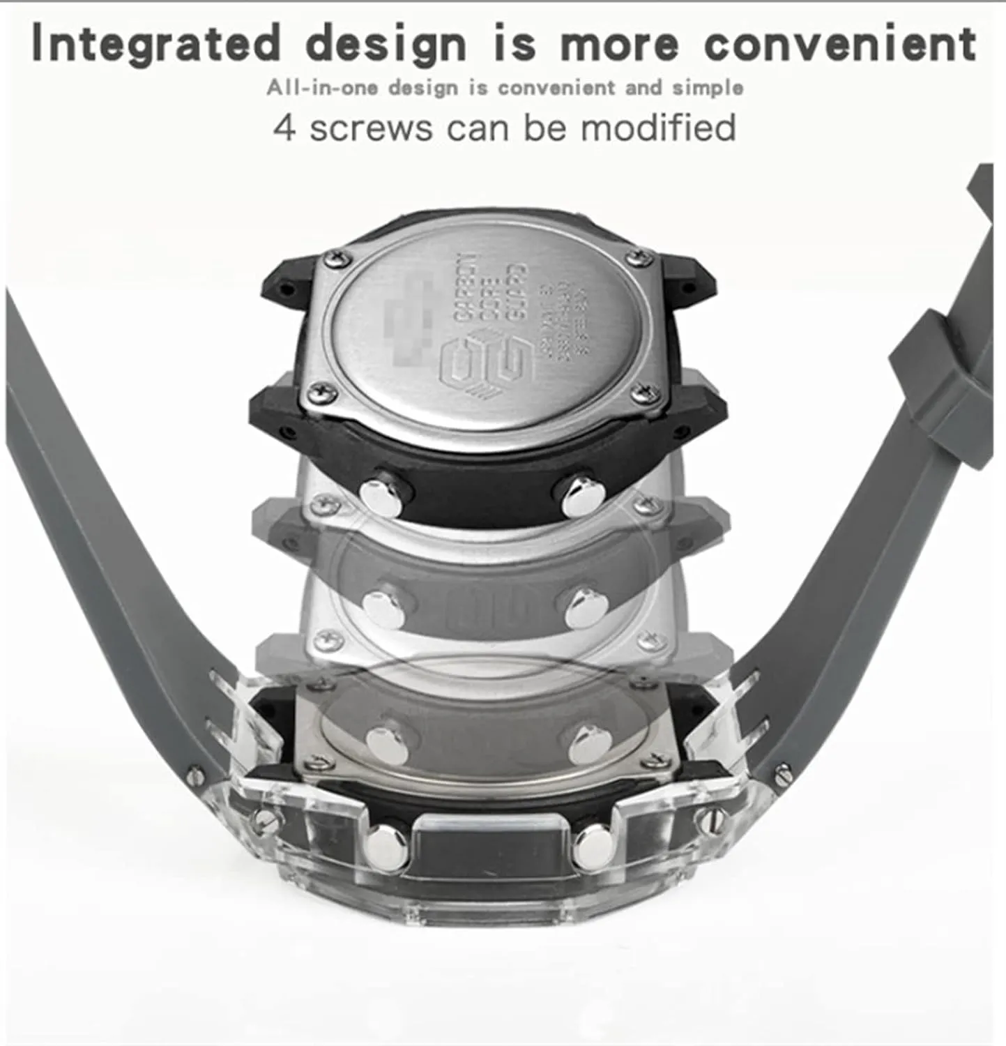 GA2100 3rd Modified Accessories Strap GA-2100 Gen3 Transparent Case Rubber Strap For GA2100