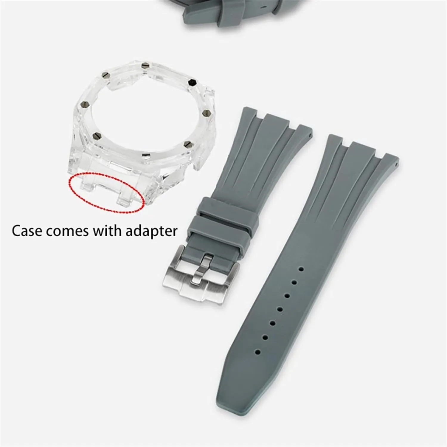 GA2100 3rd Modified Accessories Strap GA-2100 Gen3 Transparent Case Rubber Strap For GA2100