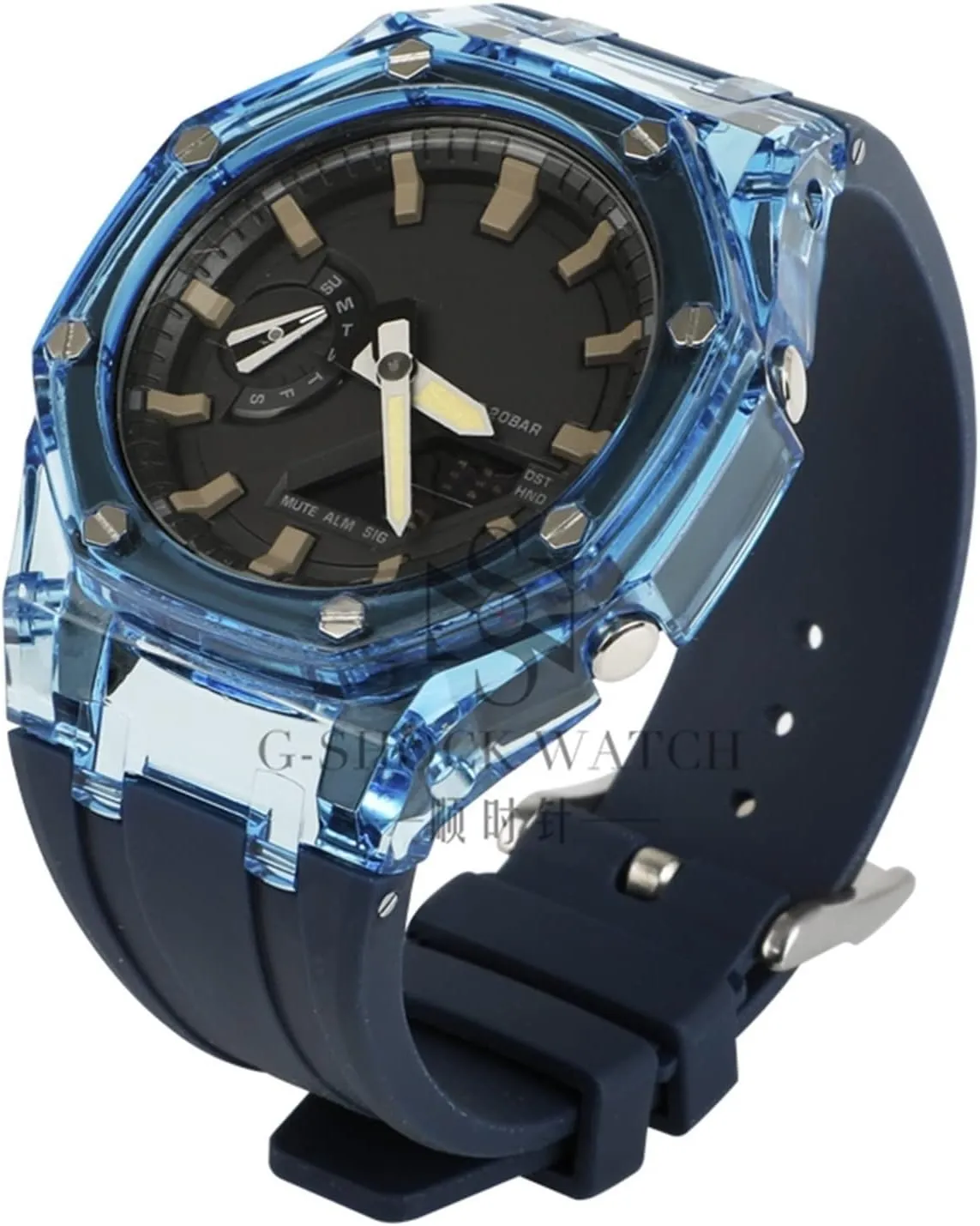 GA2100 3rd Modified Accessories Strap GA-2100 Gen3 Transparent Case Rubber Strap For GA2100