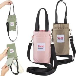 GDSAFS Outdoor Multifunctional Bag, Qudai Water Bottle Pouch with Strap, Ultralight Adjustable Crossbody Outdoor Waist Bag, with Adjustable Shoulder Strap