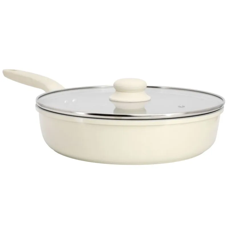 Gibson Home Barnsdall 11 Inch 4 Quart Ceramic Nonstick Alimunium Saute Pan with