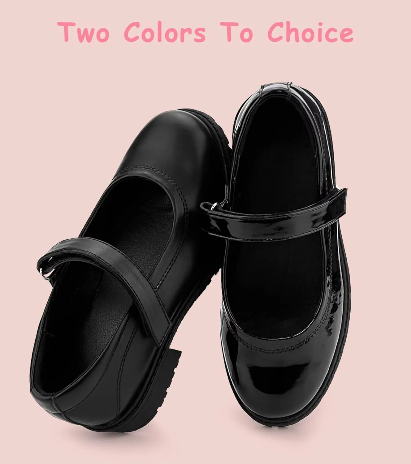 Girls School Uniform Shoes Mary Janes Dress Shoes Adjustable Strap(Little Kid/Big Kid)