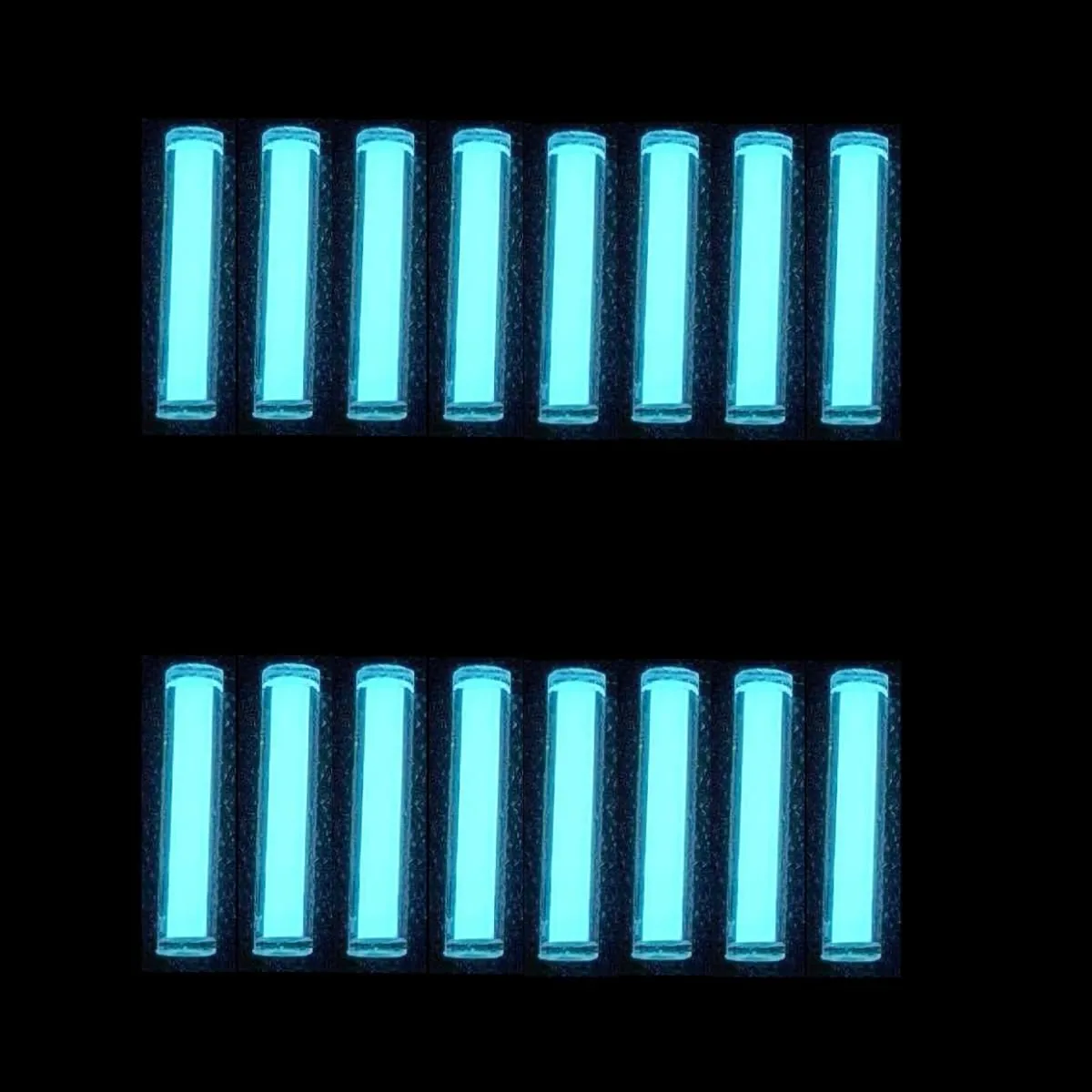 Glass Luminous Tube 16pcs, 1.5 * 6mm Luminous Vial Glow rods Made of Rare Earth Materials, EDC Players, for DIY Various EDC Accessories and Decoration.