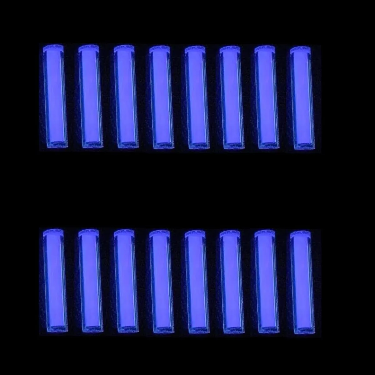 Glass Luminous Tube 16pcs, 1.5 * 6mm Luminous Vial Glow rods Made of Rare Earth Materials, EDC Players, for DIY Various EDC Accessories and Decoration.