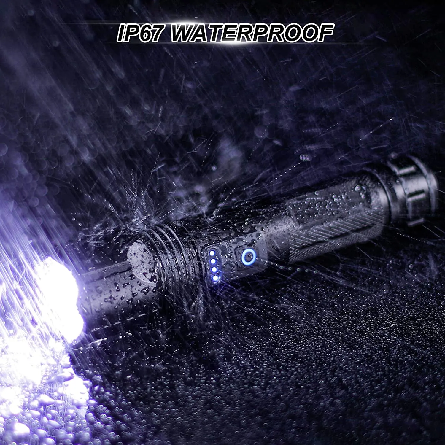 GOHOMAN  Rechargeable LED Flashlights High Lumens, 10000 Lumens Super Bright Flashlight with 3 Modes, High Powered Flash Light, Portable Handheld Flashlights for Emergency Outdoor Camping