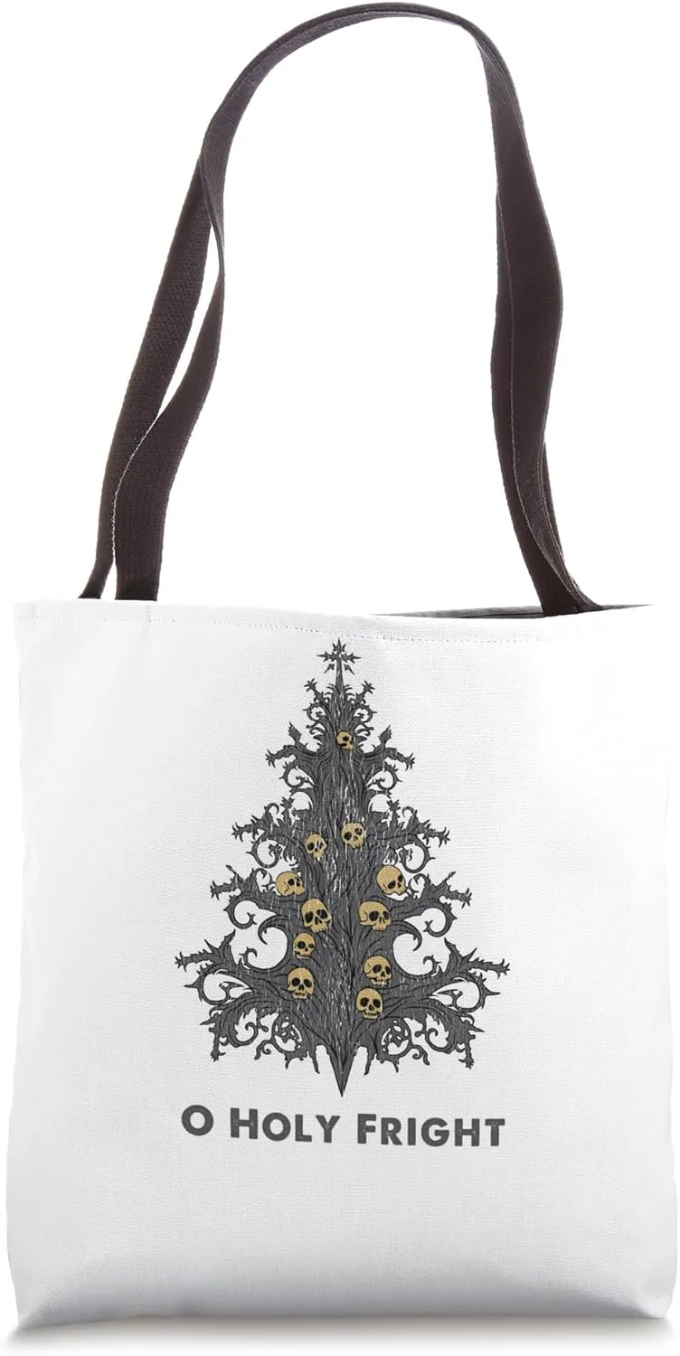 gothic fright nature spooky christmas tree Tote Bag