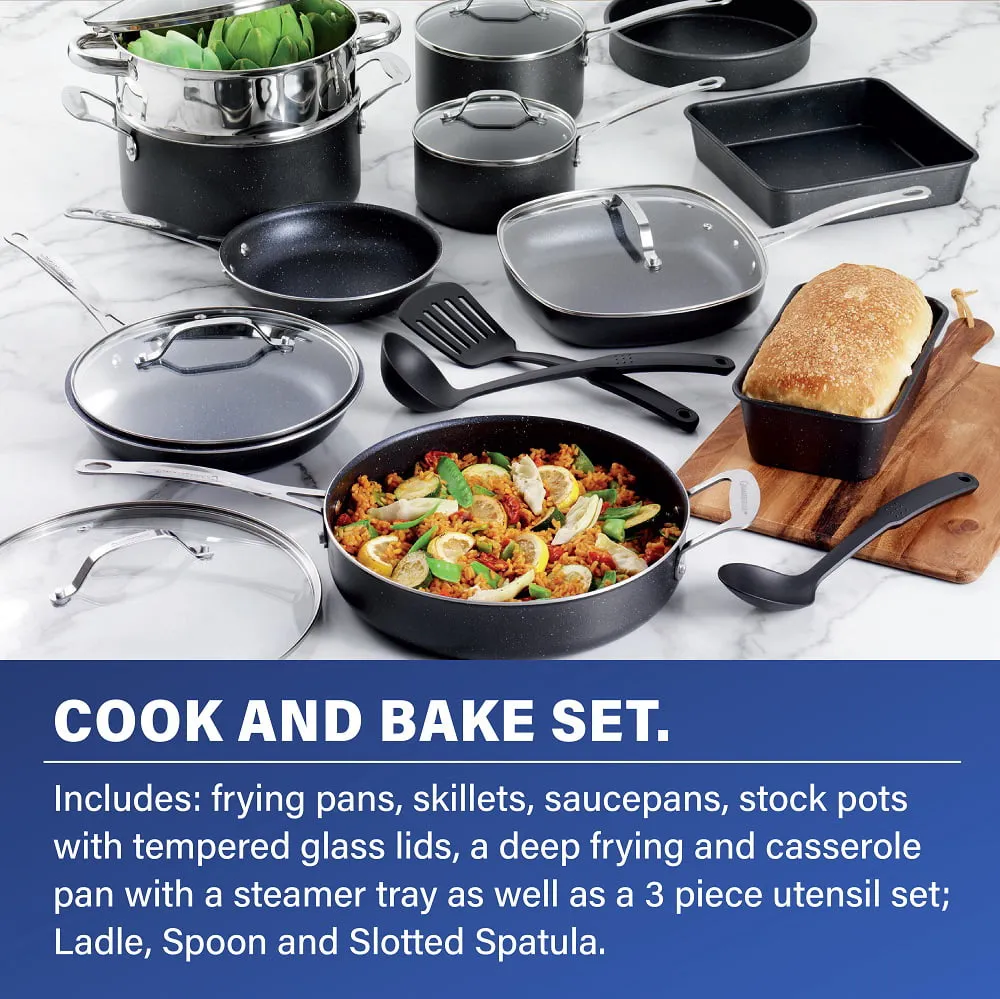 Granite Stone Non-stick 20Pcs Pots and Pans Set Complete Cookware   Bakeware Set