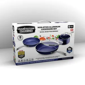 Granitestone Blue 5 piece cookware - 5 pieces