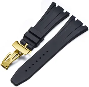 HaoLMi- 27mm 28mm for AP Royal Oak Offshore 15400/15202/15703 Rubber Silicone Watch Strap Men Watch Strap Accessories