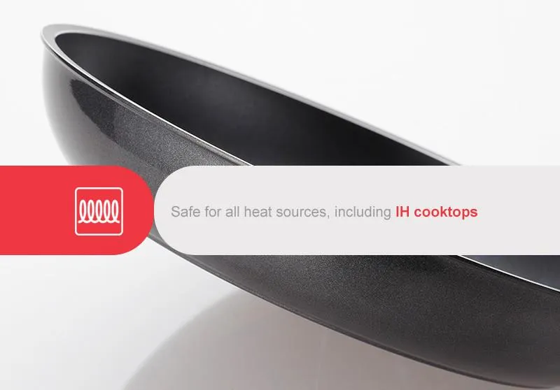 Happycall Plasma IH Titanium Frypan & Wok Set - 28cm