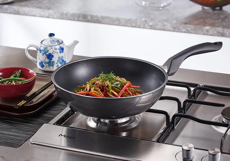 Happycall Plasma IH Titanium Frypan & Wok Set - 28cm