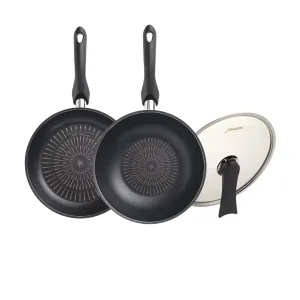 Happycall Plasma IH Titanium Frypan & Wok Set - 28cm