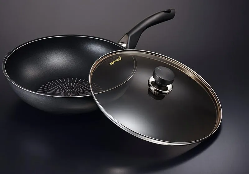 Happycall Plasma IH Titanium Frypan & Wok Set - 28cm