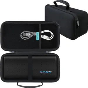 Hard Travel Case for Sony ULT Field 3 Wireless Portable Bluetooth Speaker, Sony ULT Field 3 Protective Carrying Storage Bag, Extra Mesh Pocket for Shoulder Strap and USB Cable, Black