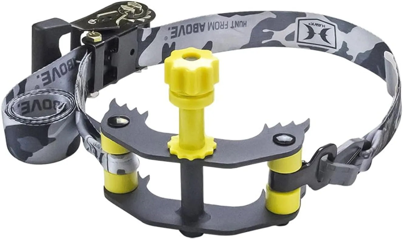 Hawk Cruzr Convenient Easy to Setup Safe Durable Hunting Tree Stand Ratchet Strap Bracket, Black