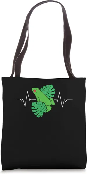 Heartbeat Heartline Heart Rate Tree Frog Tote Bag