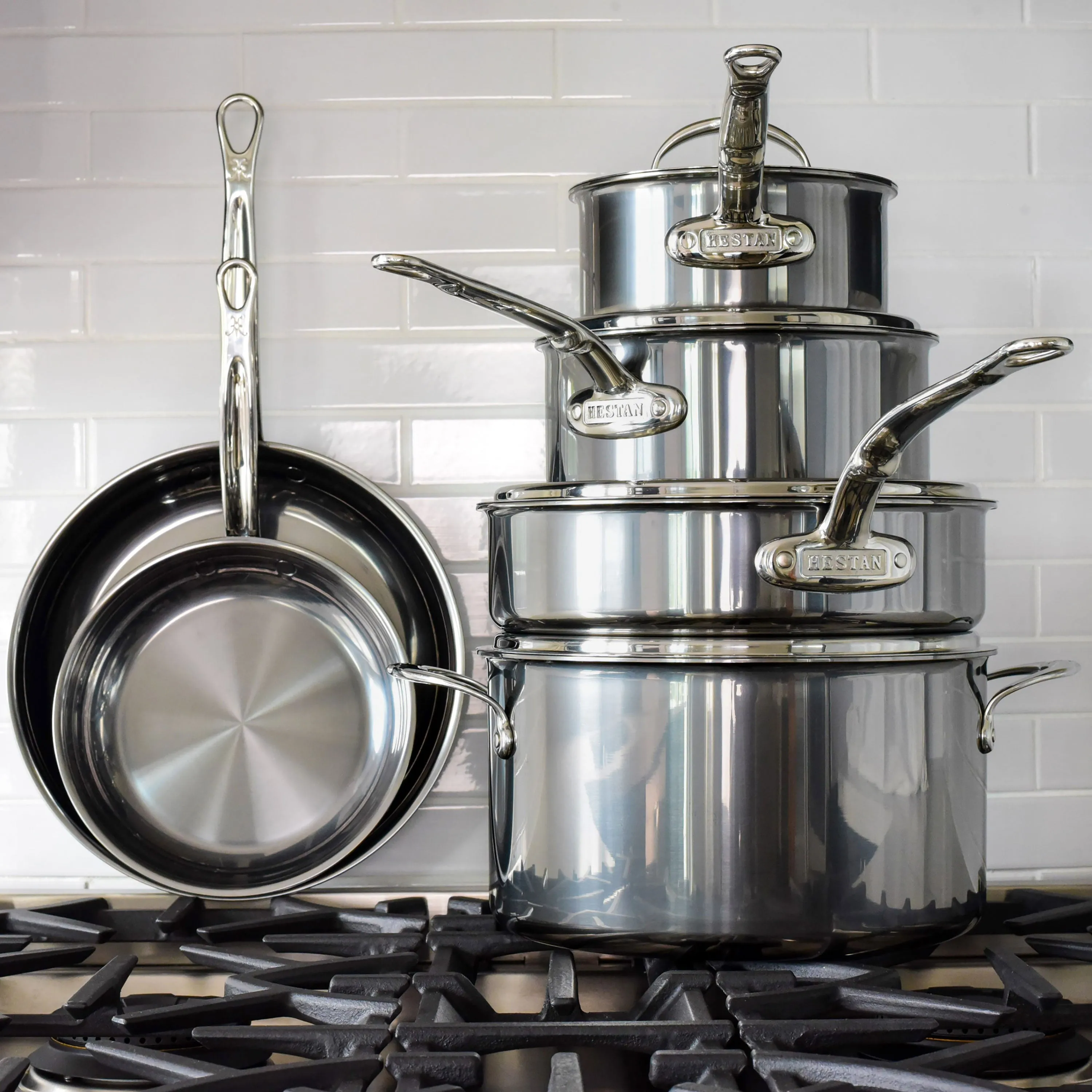 Hestan NanoBond 10 Piece Titanium Stainless Steel Cookware Set