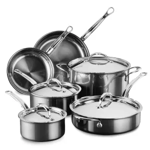 Hestan NanoBond 10 Piece Titanium Stainless Steel Cookware Set