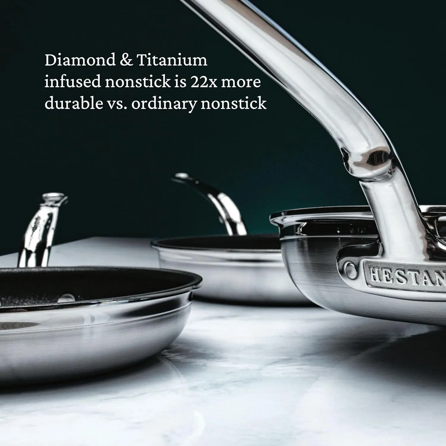 Hestan - ProBond Collection - TITUM 100% Triple Bonded Nonstick Stainless Steel Frying Pan, Induction Cooktop Compatible, Made without PFOAs (11-Inch)