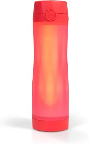 Hidrate Spark 3 Smart Water Bottle, Tracks Water Intake and Glows to Remind You to Stay Hydrated, BPA Free, 20 oz, Coral
