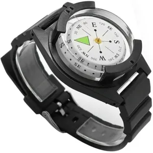 High Precision Wrist Compass for Hiking, Camping, Diving – Glow in The Dark, Waterproof, Durable, Portable Outdoor Navigation Tool