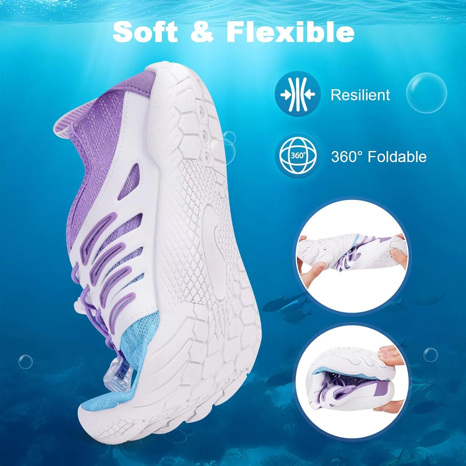 Hike Barefoot Water Shoes for Women Men Hike Lightweight Footwear Quick-Dry Swim Barefoot Shoes Breathable Non-Slip Wide Toe Box for Aqua Fishing River Pool Lake Hiking Kayaking Surfing