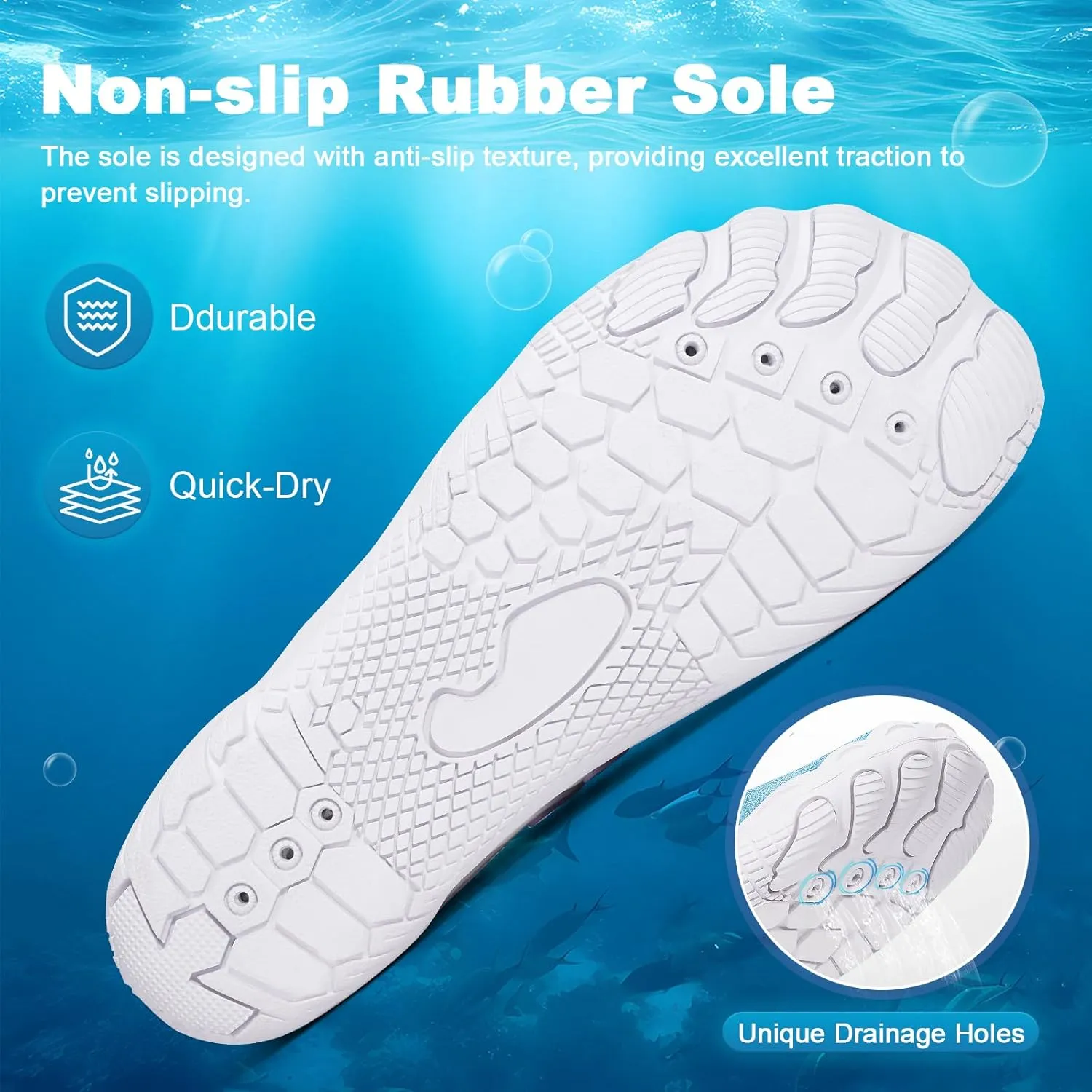 Hike Barefoot Water Shoes for Women Men Hike Lightweight Footwear Quick-Dry Swim Barefoot Shoes Breathable Non-Slip Wide Toe Box for Aqua Fishing River Pool Lake Hiking Kayaking Surfing