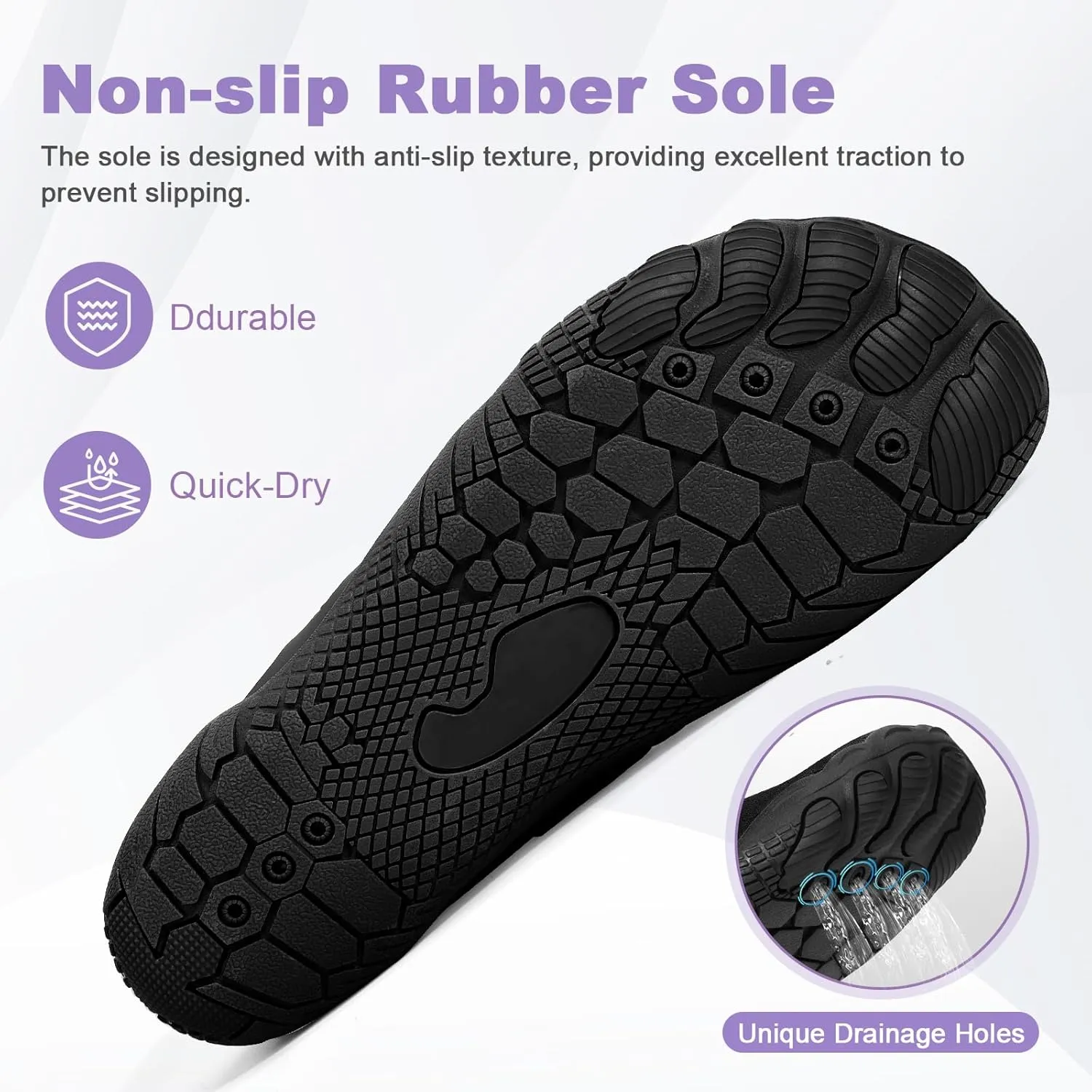 Hike Barefoot Water Shoes for Women Men Hike Lightweight Footwear Quick-Dry Swim Barefoot Shoes Breathable Non-Slip Wide Toe Box for Aqua Fishing River Pool Lake Hiking Kayaking Surfing