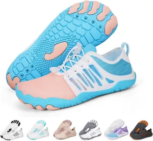 Hike Barefoot Water Shoes for Women Men, Quick-Dry Aqua Footwear Breathable Non-Slip Wide Toe Shoe for Beach Swim River Pool Lake Hiking Kayaking Surfing