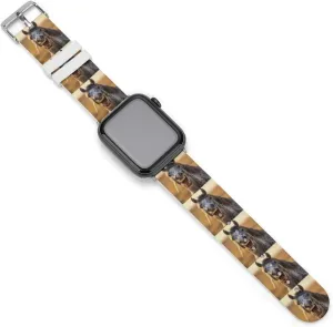 Horse Funny Adjustable Silicone Watchband Compatible with IWatch Classic Soft Sports Watch Strap for Men Women