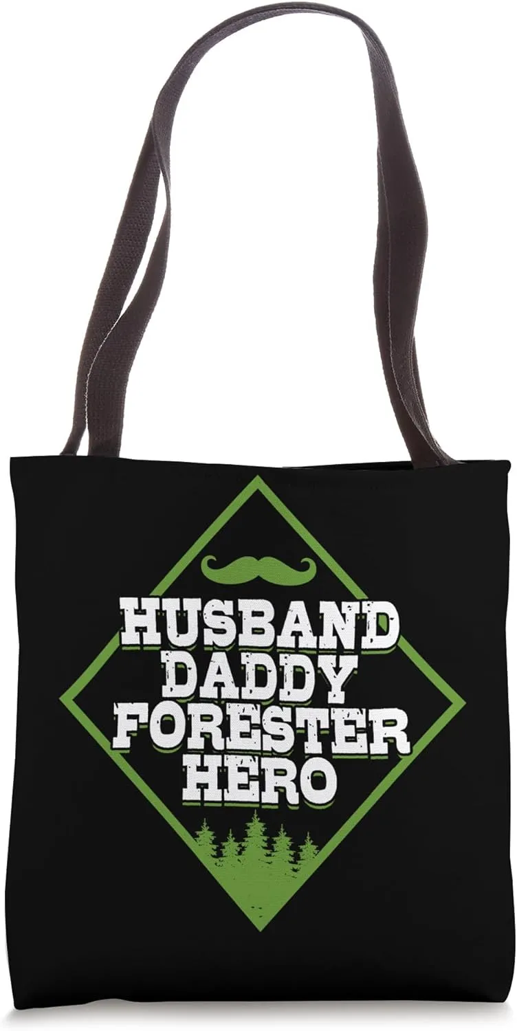 Husband Daddy Forester Forestry Lover Lumberjack Graphic Tote Bag