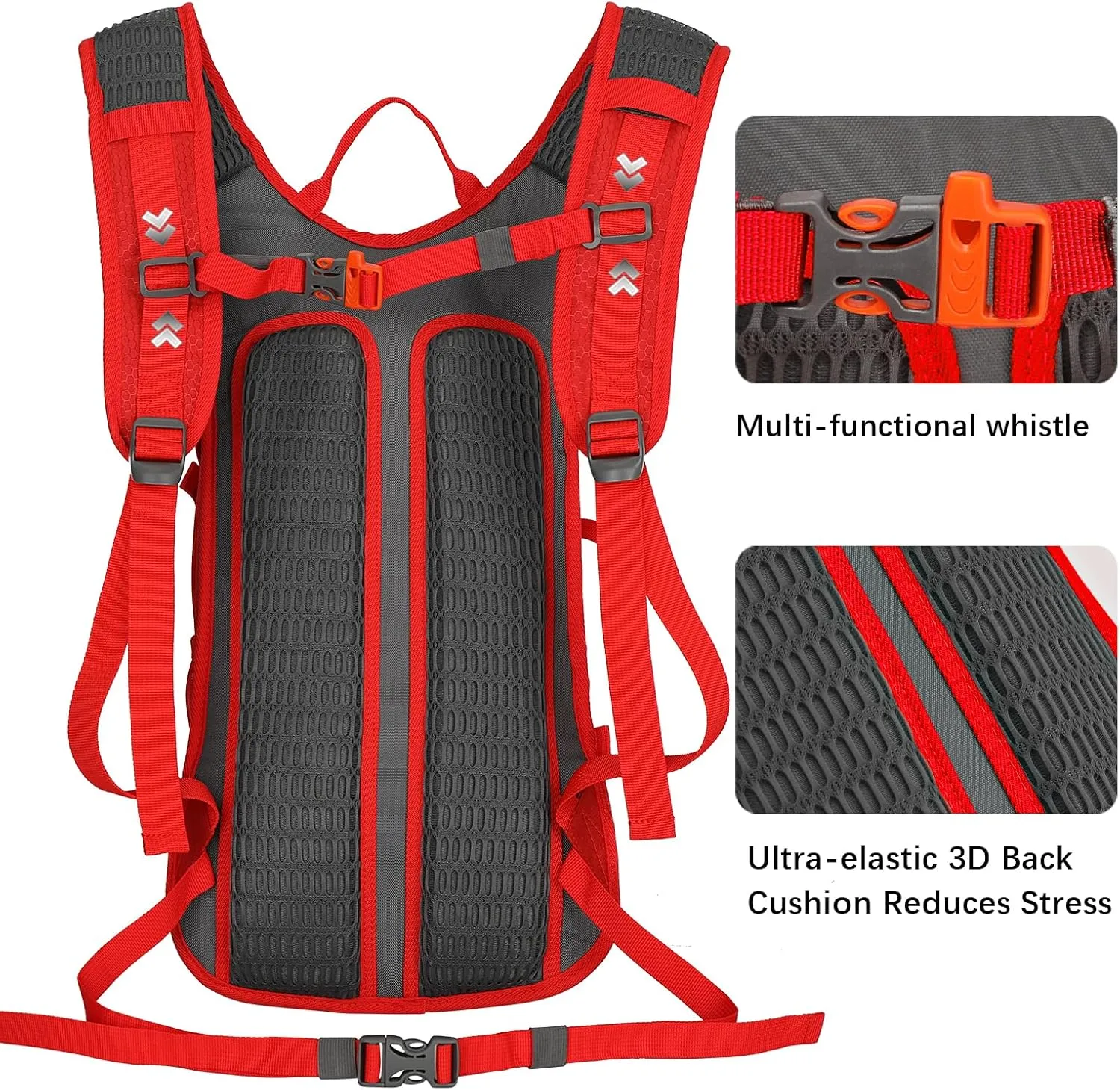 Hydration Backpack 18L with Water Bladder 2L Hiking Water Backpack Women Men Lightweight Hydration Pack for Cycling