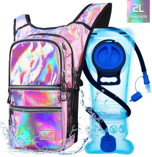 Hydration Backpack Pack, Water Backpack 20L Capacities Included 2L Hydration Bladder, Festival Essential - Rave Hydration Pack Hydropack Hydro for Hiking, Running, Biking, Festival Gear