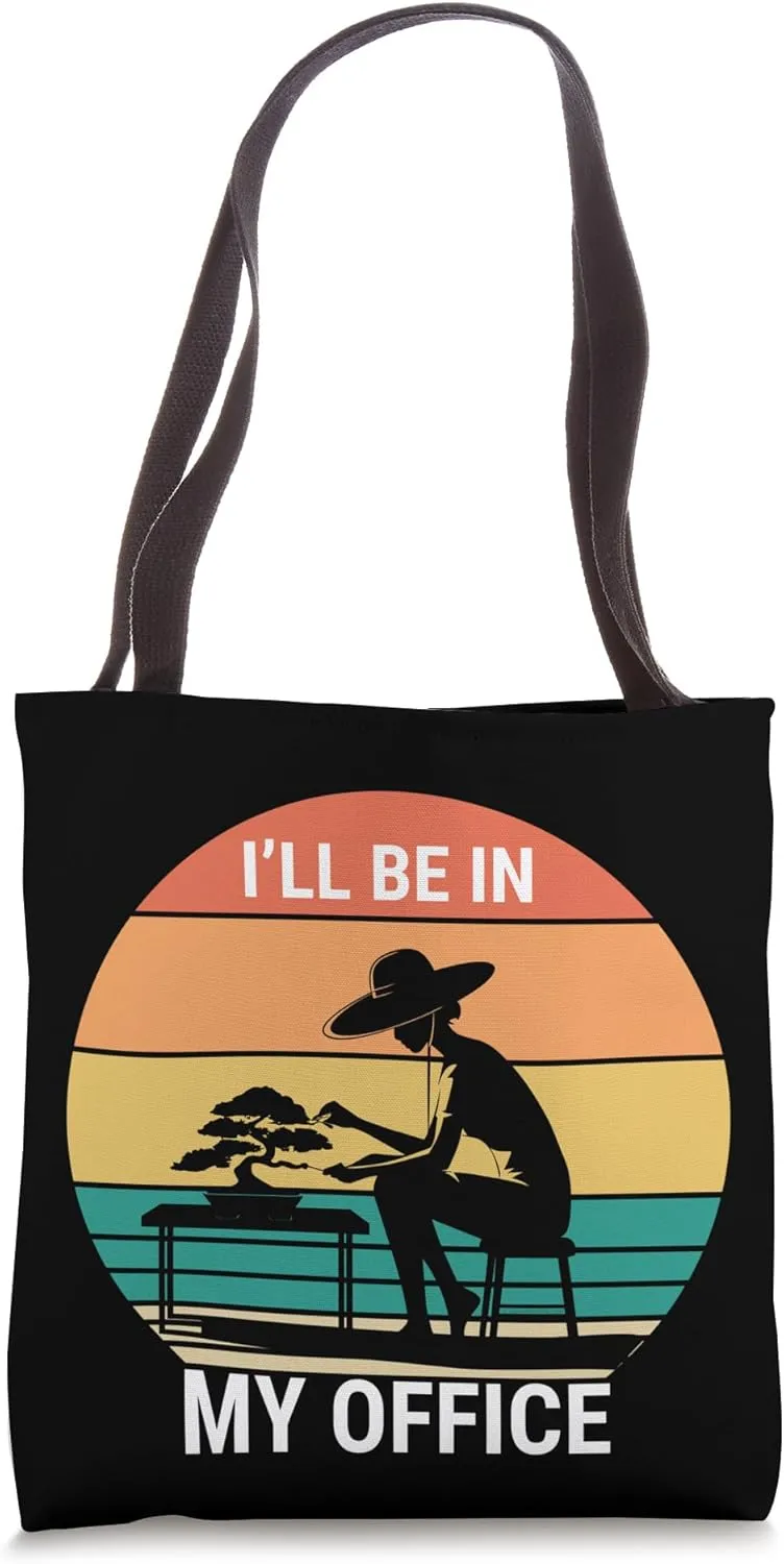 I'll Be In My Office Bonsai Sunset Tote Bag