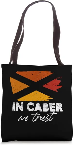 In Caber We Trust Lumber Sports Log Tossing Tote Bag